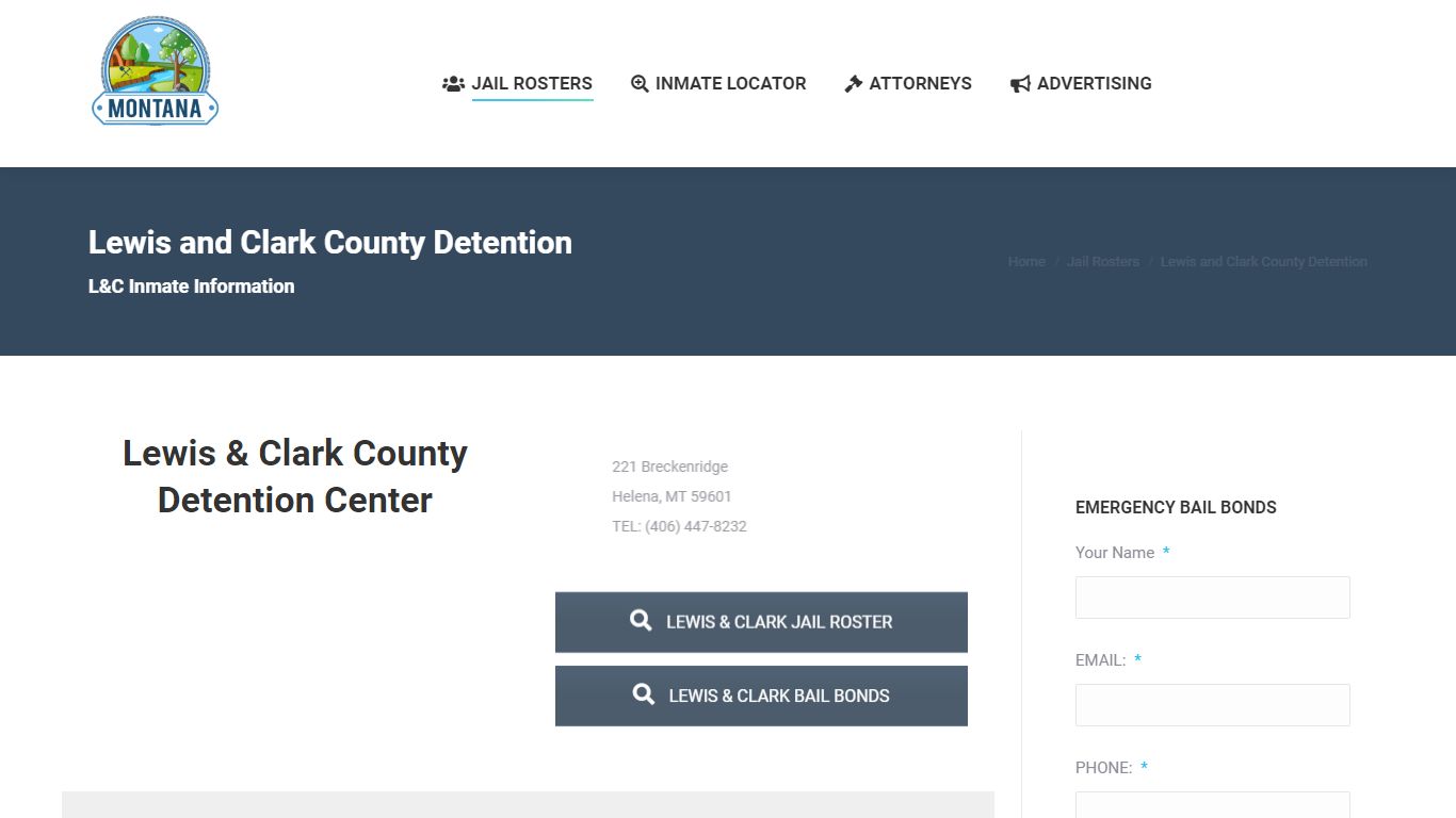 Lewis and Clark County Detention - MONTANA JAIL ROSTER