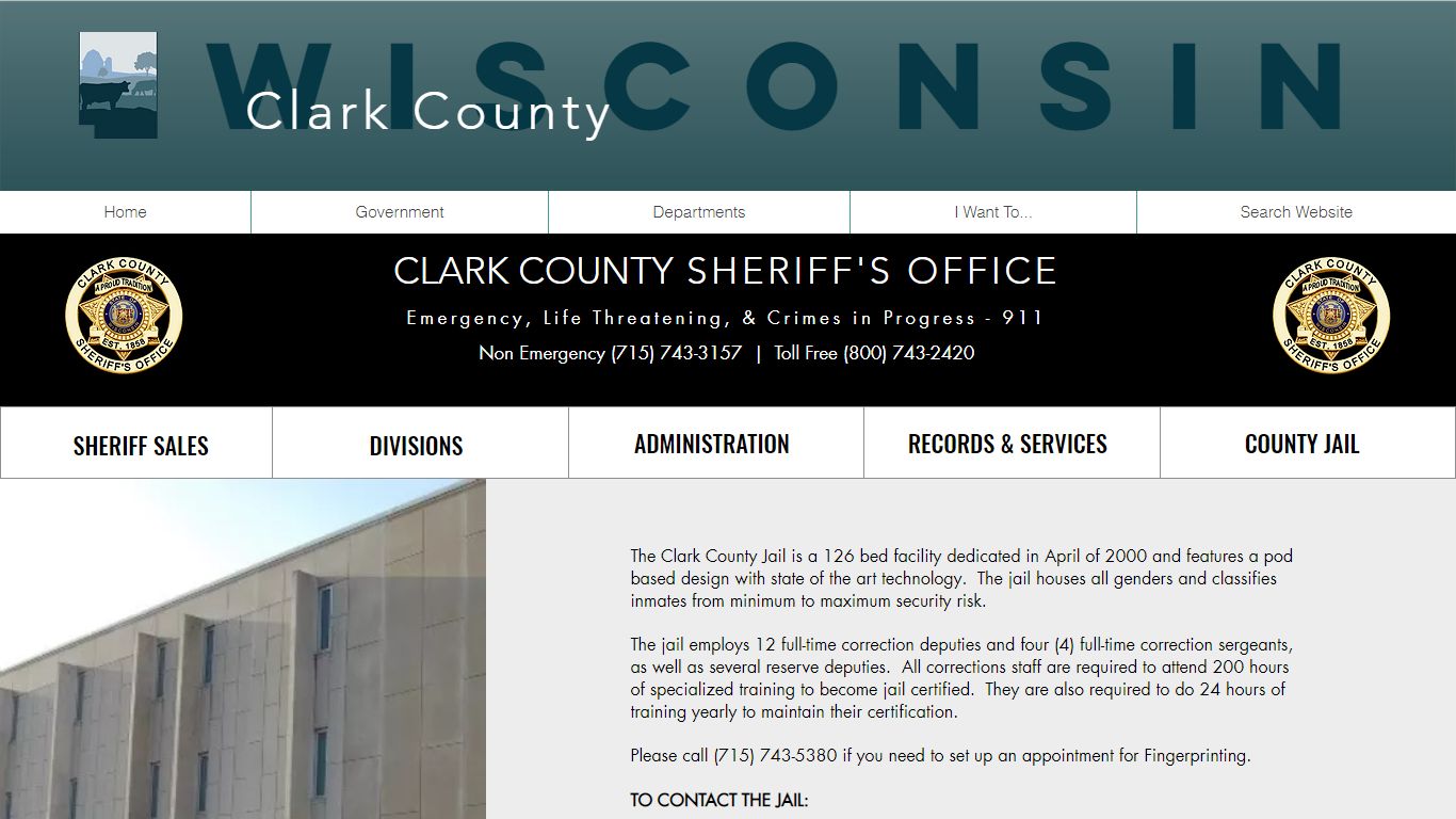 SHO: County Jail | Clark County WI